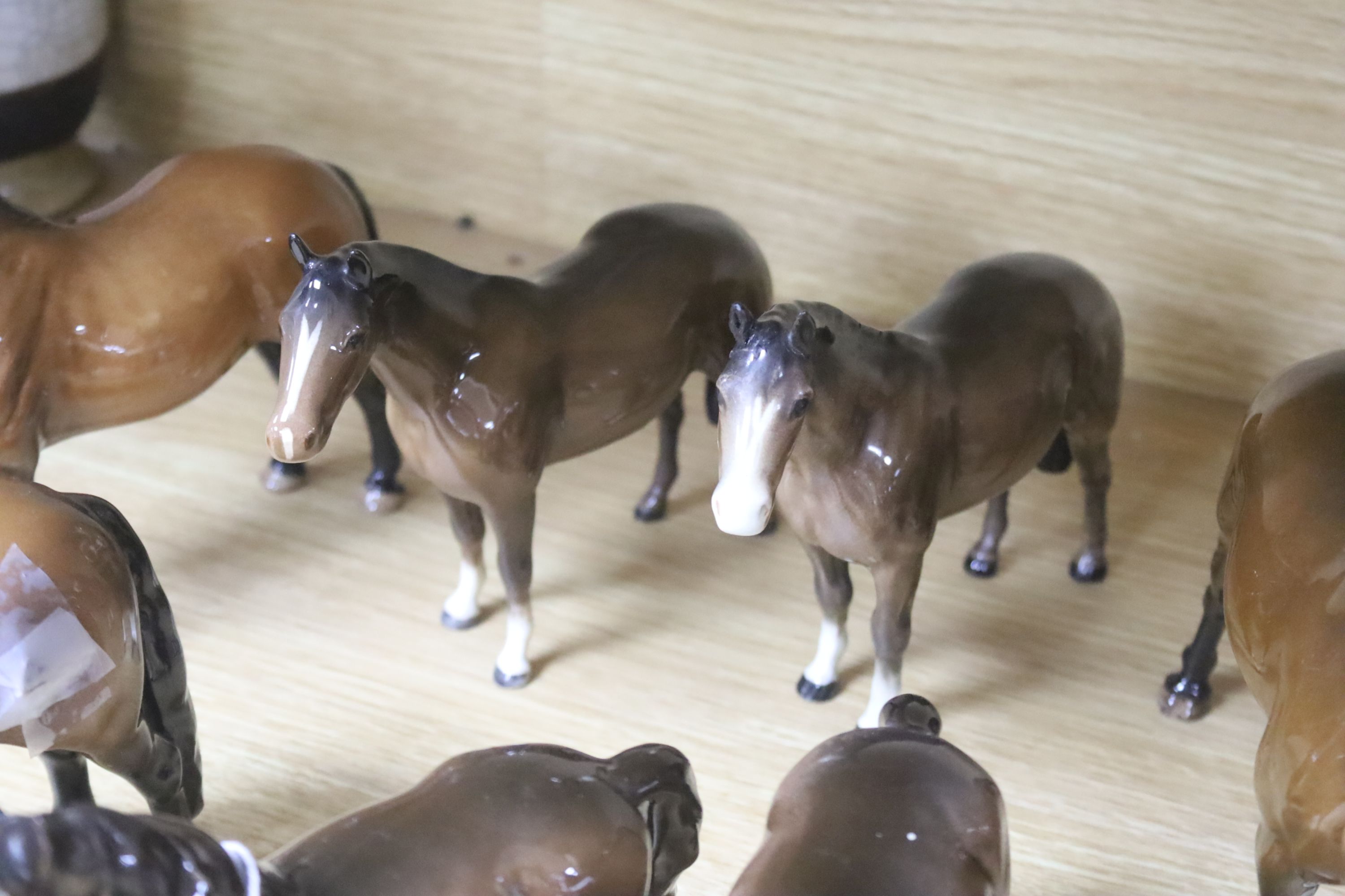 Eight various Beswick horses